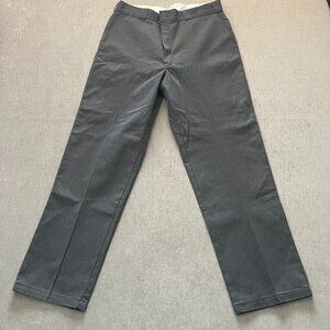 Dickies Original Fit Pants Men 40X34 Gray Work Wear Utility Mechanic Easy Care